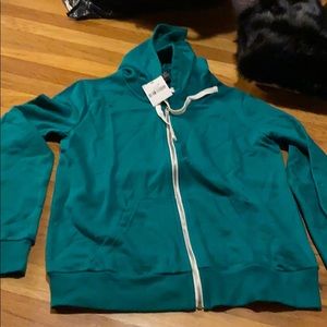green zip up sweatshirt forever 21